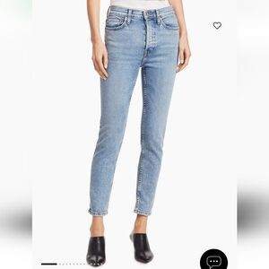 RE/Done Originals High-Rise Ankle Crop Stretch(Light 27)